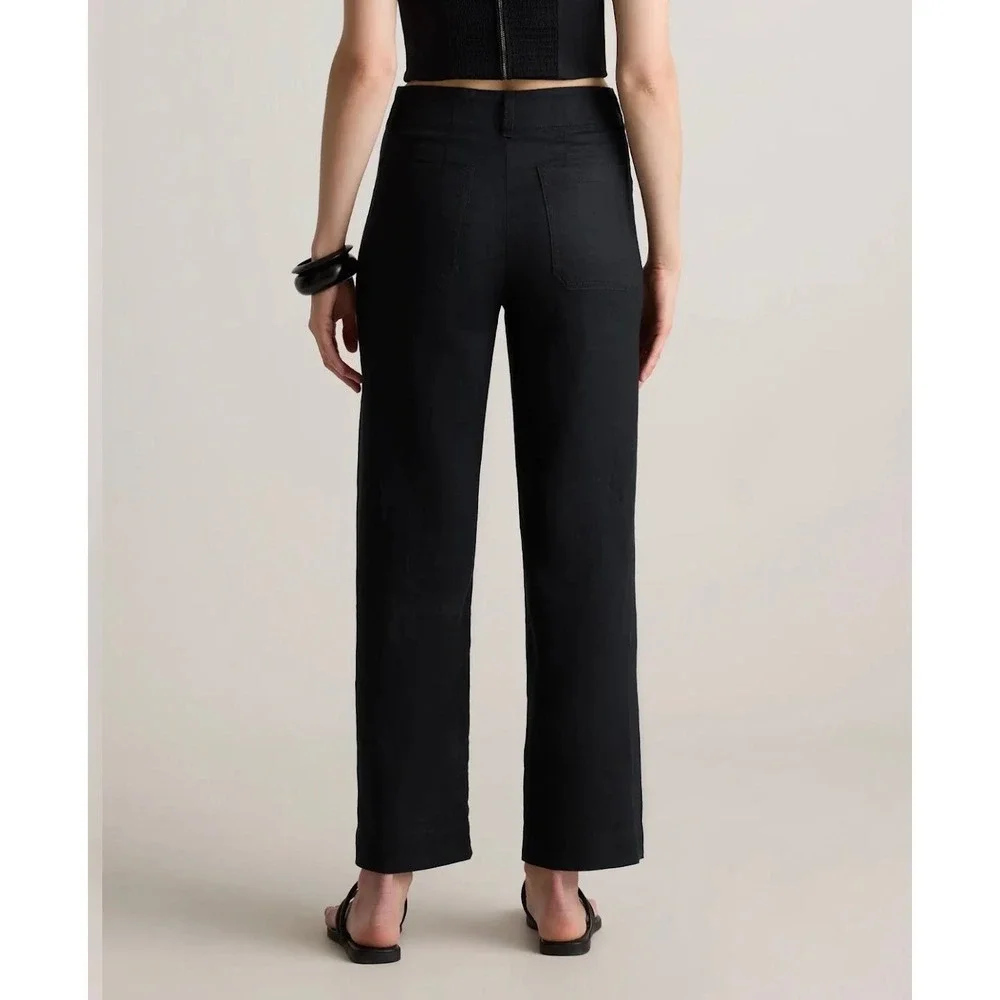 Quince Linen Patch Pocket Wide Leg Pants
